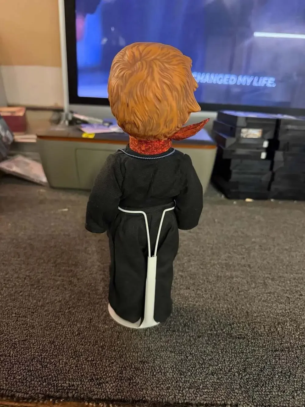 Vintage Goebel Hummel Felix Chimney Sweep Vinyl Doll with Stand